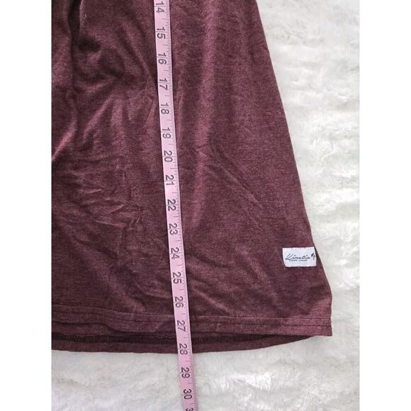 Kinetix Men's Soft Long Sleeve Hoodie Lightweight Stretch Tee Wine Red Medium - Picture 8 of 8